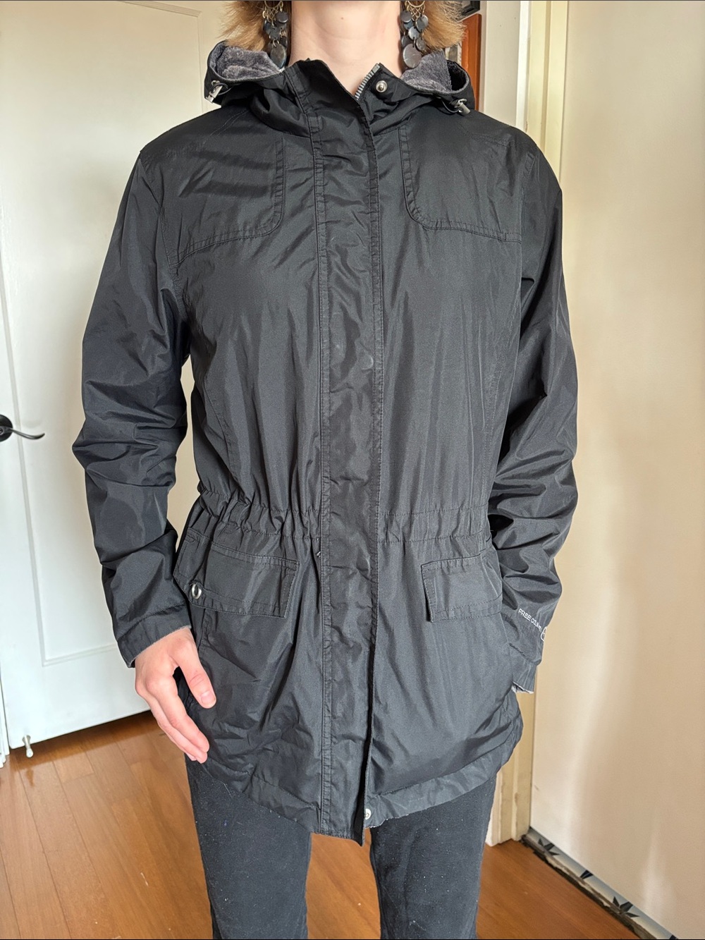 Black Free Country Lined Windbreaker